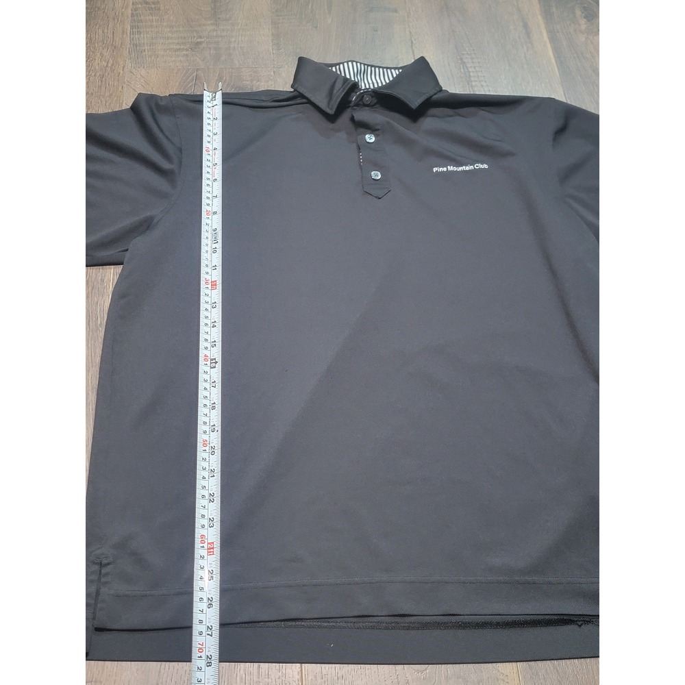 FootJoy‎ Mens Pine Mountain Club Golf Polo Shirt Black Short Sleeve Size Large